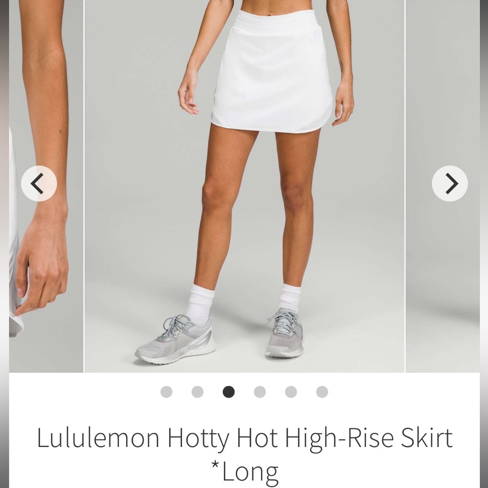 Lululemon Athletica White Hotty Hot HR Skirt Long